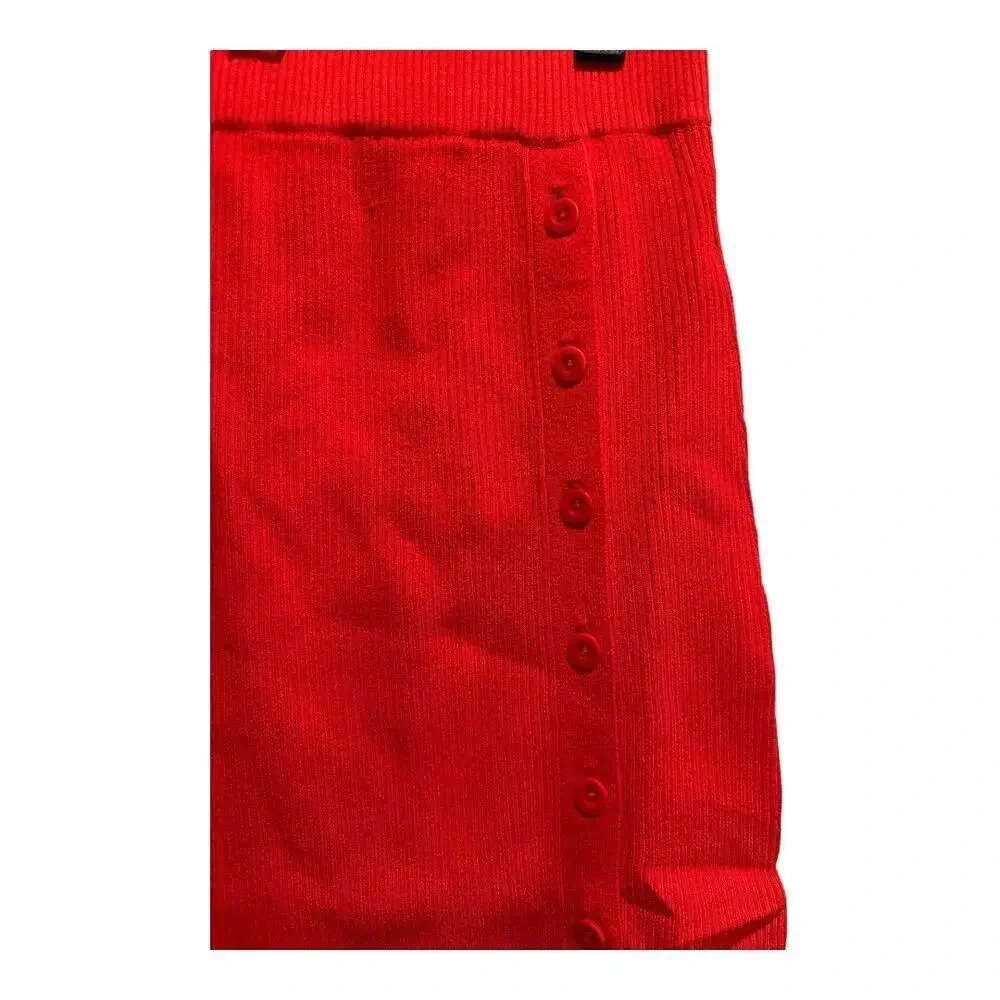 Lita By Ciara Side Button Ribbed Skirt - Picture 2 of 8